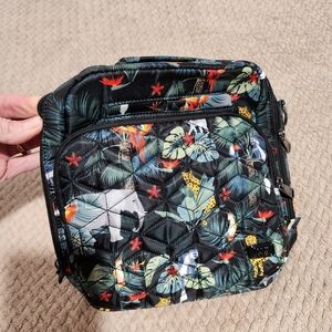 Lug Ranger Tropical Print Quilted Crossbody Bag - Black